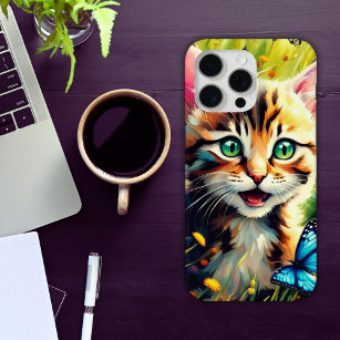 A Kitten And A Butterfly iPhone 15 Pro Max Case
