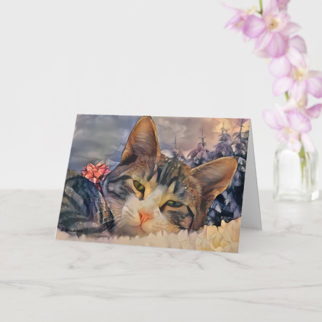 A Kitten Christmas Card (Orchid)