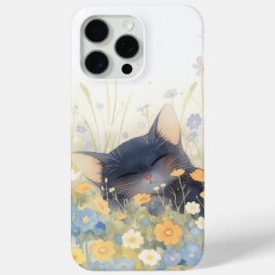 A Kitten Floral Bed iPhone 15 Pro Max Case
