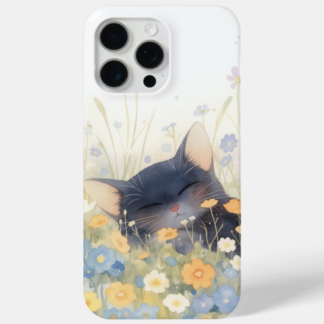 A Kitten Floral Bed Case-Mate iPhone Case (Back)