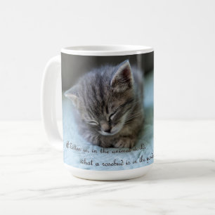 A kitten is a rosebud cat mug