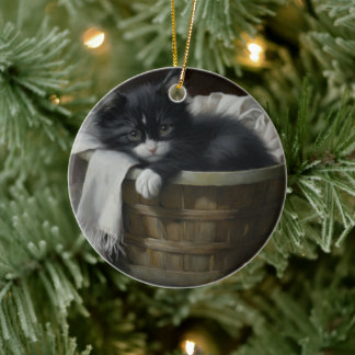 A Kittens Cosy Corner Ceramic Ornament