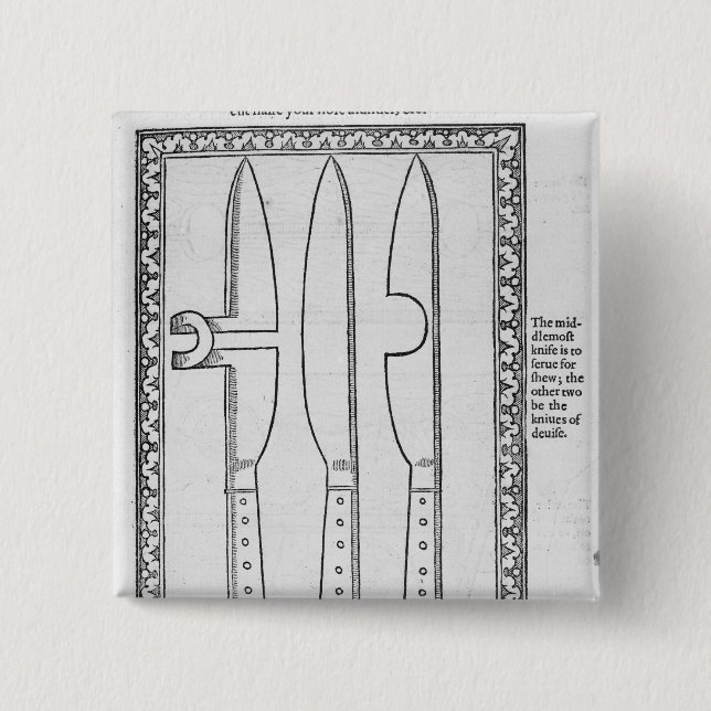 A Knife Trick 15 Cm Square Badge (Front)