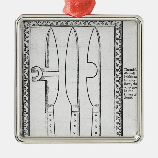 A Knife Trick Metal Tree Decoration (Front)