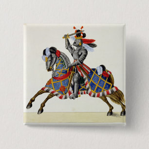 A knight at a tournament, plate from 'A History of 15 Cm Square Badge
