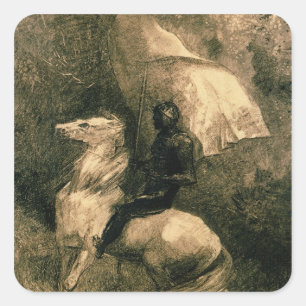 A Knight, c.1885 Square Sticker