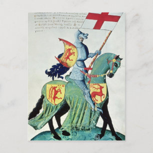 A Knight Carrying the Arms of Verona Postcard