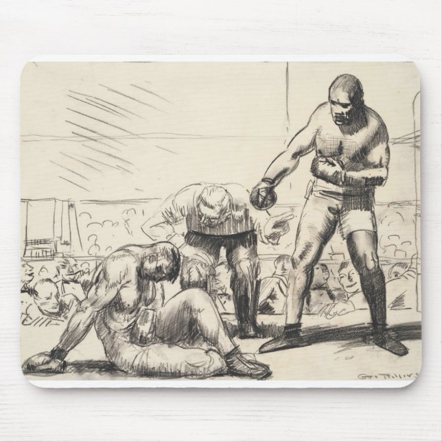 A Knock Down - George Bellows - c1917 Mouse Pad (Front)