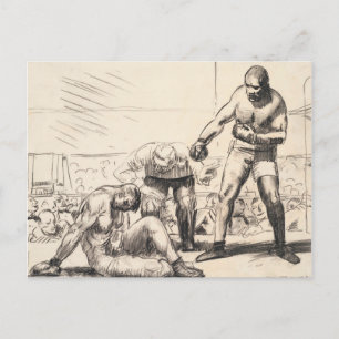 A Knock Down - George Bellows - c1917 Postcard