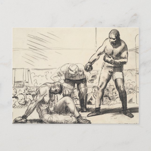 A Knock Down - George Bellows - c1917 Postcard (Front)