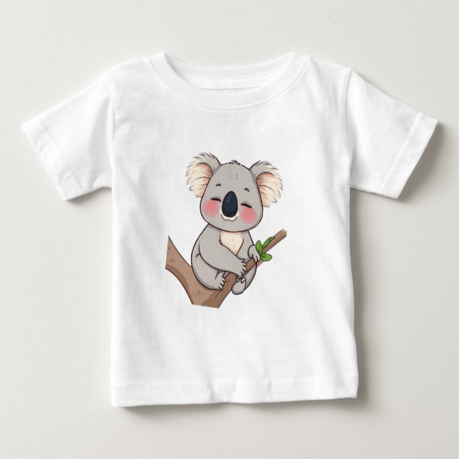 A Koala Clinging to A Tree Branch T-Shirt (Front)