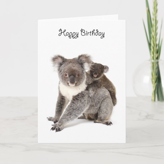 A koala happy birthday card (Front)
