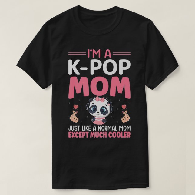 A KPop Mum Kawaii Anime Girl Boba Drinker dragon b T-Shirt (Design Front)