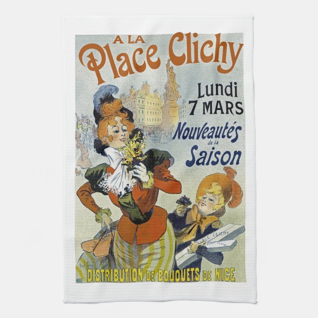 A La Place Clichy Tea Towel (Vertical)