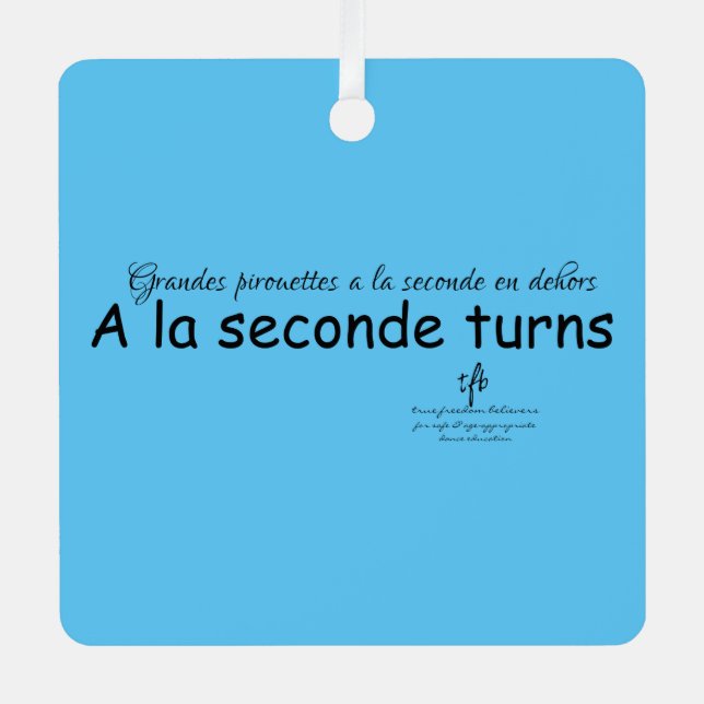 A La Seconde Turns Sky Blue and Black Metal Tree Decoration (Front)