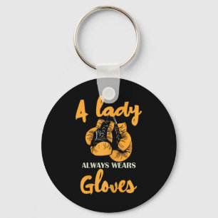 A Lady Always Wears Gloves Boxing Power Key Ring