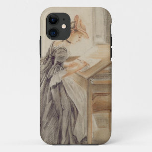 A Lady Copying at a Drawing Table, c.1760-70 (grap iPhone 11 Case