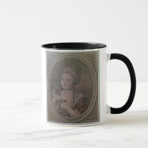 A Lady Drinking Chocolate (colour litho) Mug