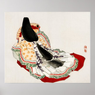 A lady in a kimono by Kono Bairei Poster