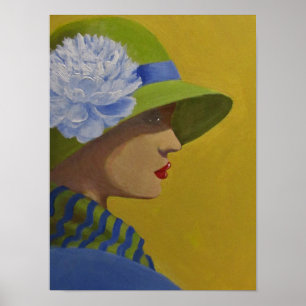 a lady in profile poster