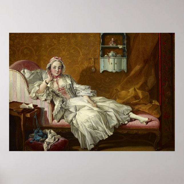 A Lady on Her Day Bed, 1743 by Francois Boucher Poster (Front)