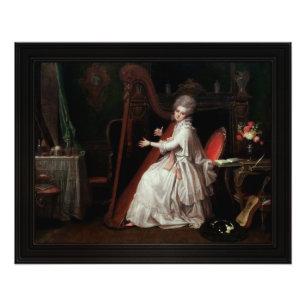 A Lady Playing on the Harp by Richard Cosway Photo Print