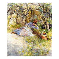 A Lady Reading a Newspaper