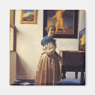 A Lady Standing at the Virginal Magnet