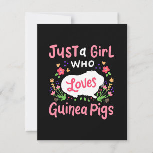 A Lady Who Loves Guinea Pigs Thank You Card