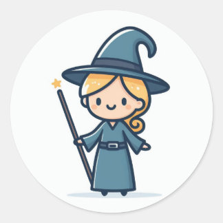 A lady wizard stickers