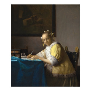 A Lady Writing by Johannes Vermeer Photo Print