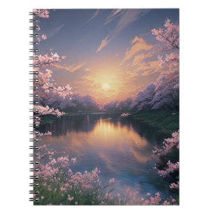 A Lake Awash in Cherry Blossom Serenade Notebook