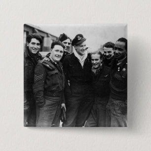 A Lancaster Bomber Crew 15 Cm Square Badge