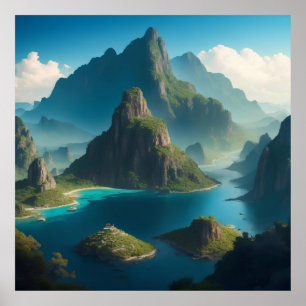 a land of diverse landscapes poster