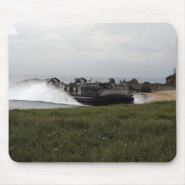 A landing craft air cushion comes ashore mouse pad (Front)