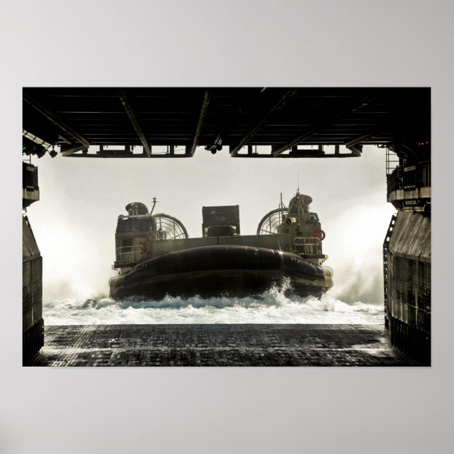 A landing craft air cushion prepares to enter poster (Front)