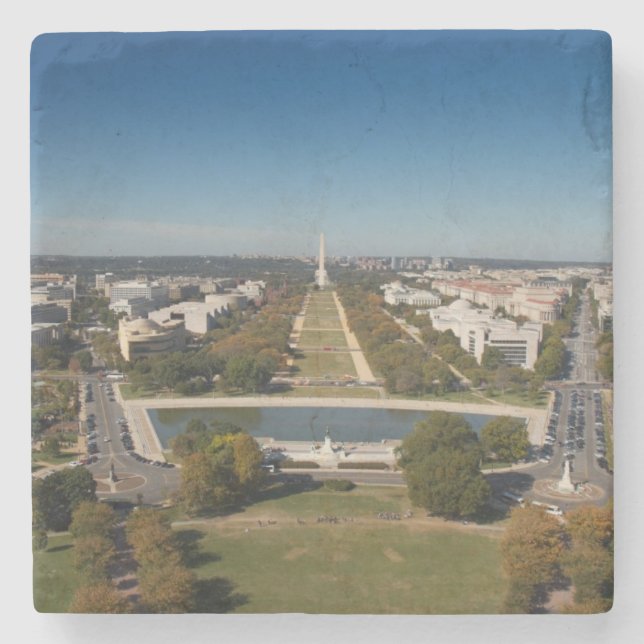 A landscape view of Washington DC Stone Coaster (Front)