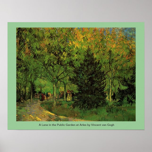 A Lane in the Public Garden at Arles Poster (Front)