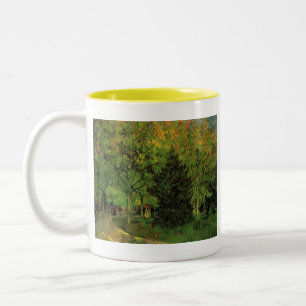 A Lane in the Public Garden at Arles Two-Tone Coffee Mug