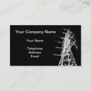 A Large Electricity Powermast Business Card
