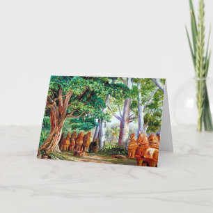 A Large Tamarind Tree Blank Note Card
