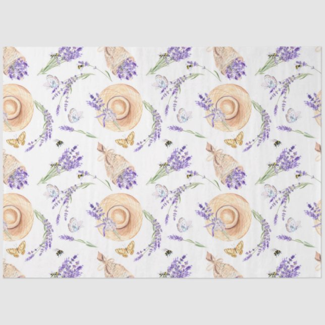 A Lavender Watercolor Series Design 4 Tissue Paper (Front)
