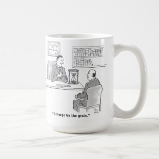 A lawyer who knows how to charge his fees coffee mug