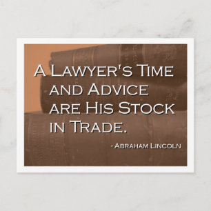 A Lawyer's Time and Advice Post Card