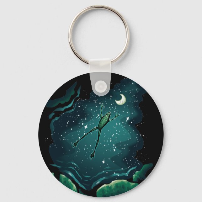 A Leap Over the Moon Key Ring (Front)