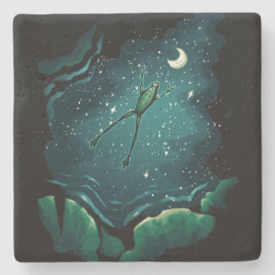 A Leap Over the Moon Stone Coaster