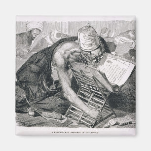 A Learned Man Absorbed in the Koran Magnet