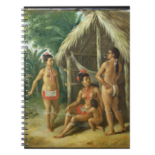 A Leeward Islands Carib Family outside a Hut, c.17 Notebook