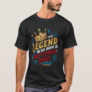 A Legend Was Born In September 2003 Awesome Man Bi T-Shirt