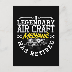 A Legendary Aircraft Mechanic Retired Fix Aviation Holiday Postcard